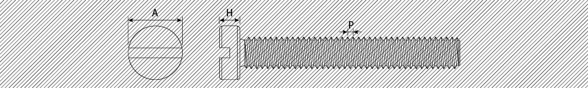 Vis métaux tête cylindrique fendue