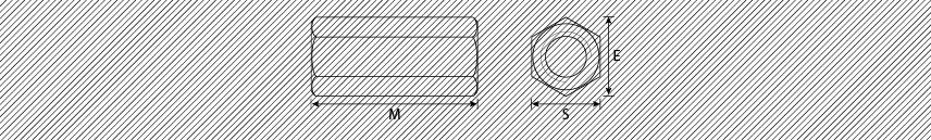 Hexagon coupling nuts