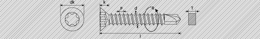 Self-drilling screws tx flat head