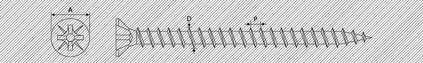 Chipboard screws pz flat head