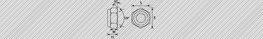 Insert nylon nuts low type coarse thread