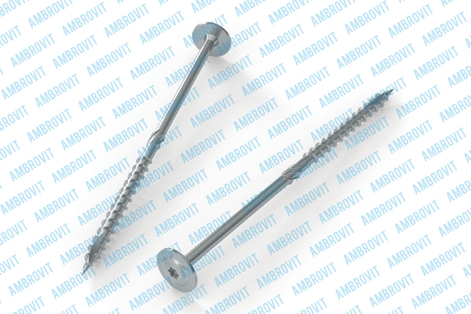 Carpentry wood screws TX wafer head with serration and type 17