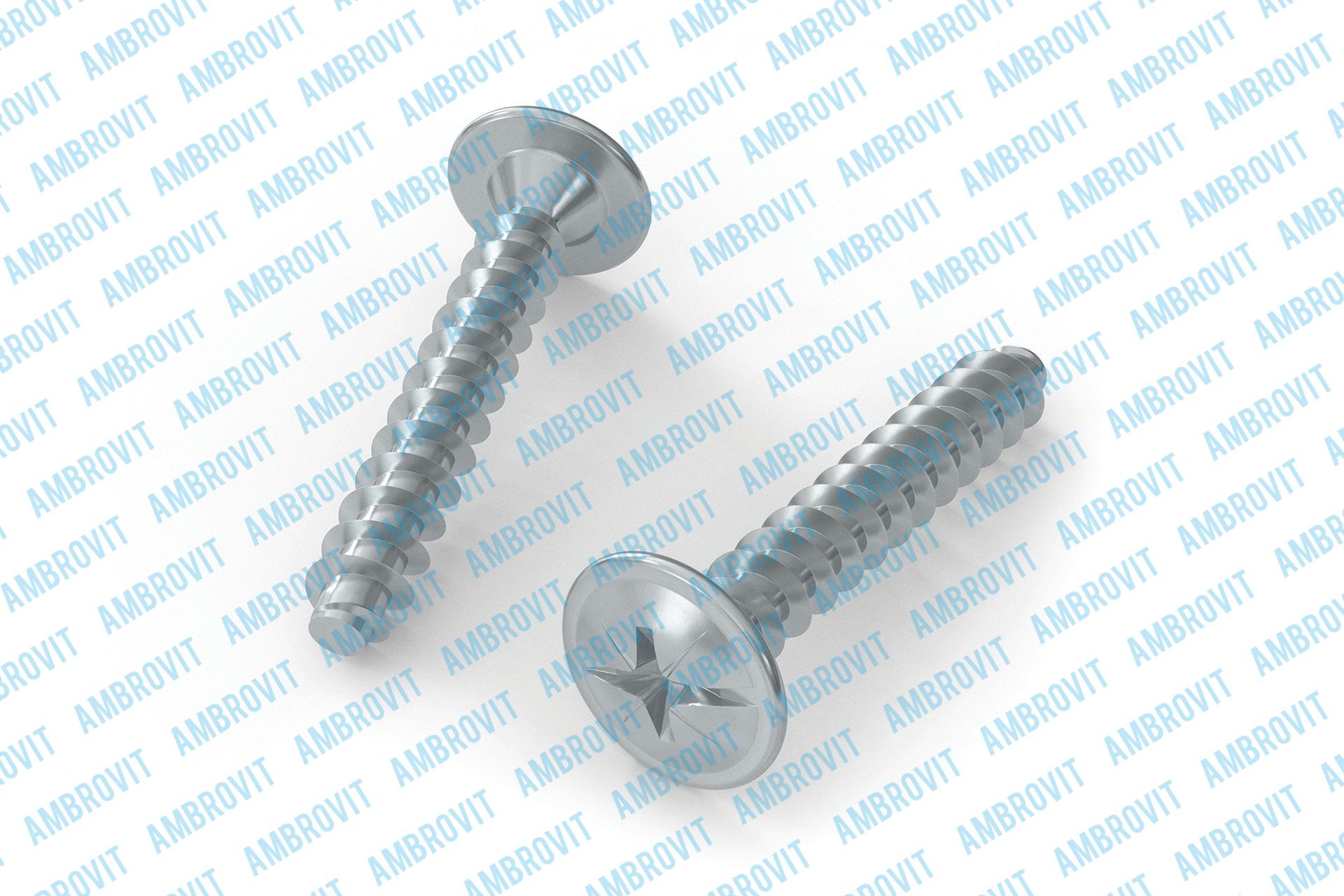Chipboard screws pz and slotted combination wafer head without point